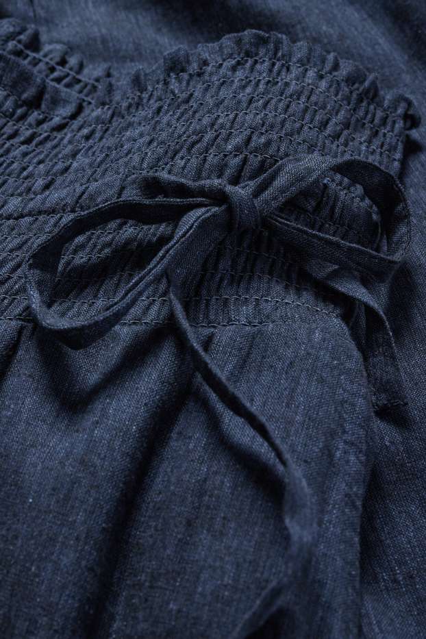 Femei - Pantaloni gravide - amestec de in - albastru închis