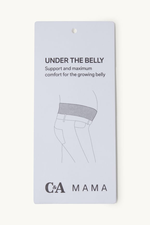 Dames - Zwangerschapspantalon - gesmokt - lichtblauw