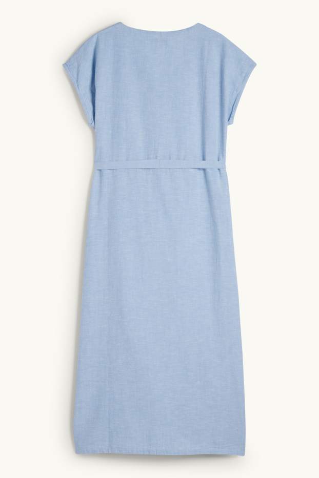 Mujer - Vestido de lactancia con escote en pico - azul claro