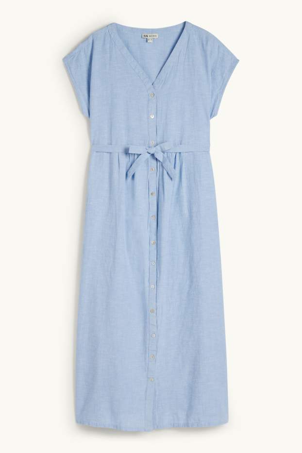 Mujer - Vestido de lactancia con escote en pico - azul claro