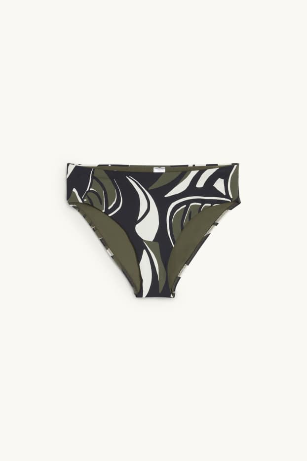 Femei - Chiloți bikini - talie medie - LYCRA® XTRA LIFE™ - cu model - negru