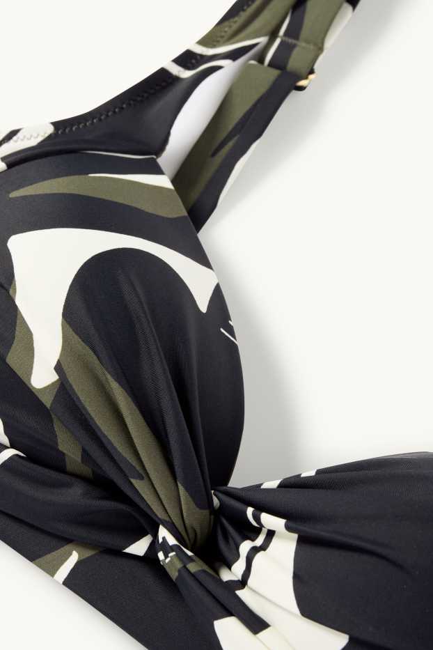 Femei - Top bikini - vătuit - LYCRA® XTRA LIFE™ - cu model - negru