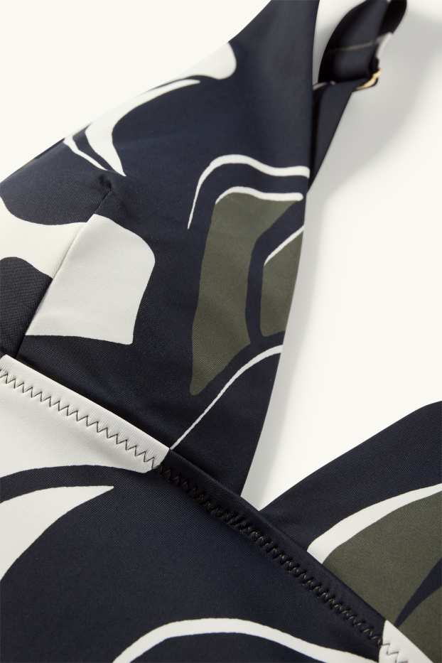 Damen - Badeanzug - wattiert - LYCRA® XTRA LIFE™ - gemustert - schwarz