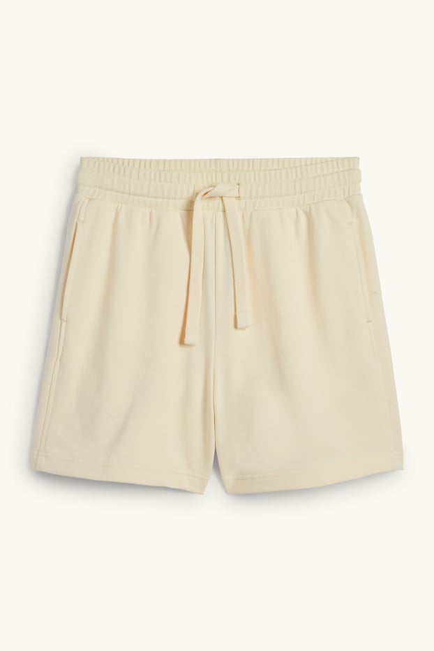 Femmes - Short en molleton - jaune clair