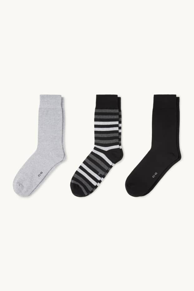 Heren - Set van 3 paar - sokken - zwart