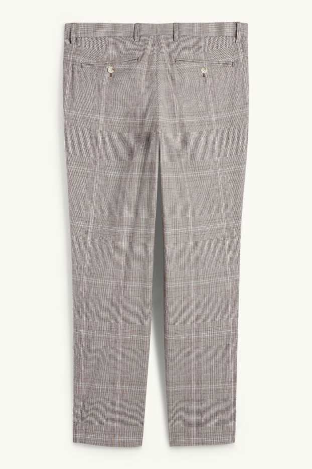 Bărbați - Pantaloni modulari cu conținut de in - regular fit - stretch - gri