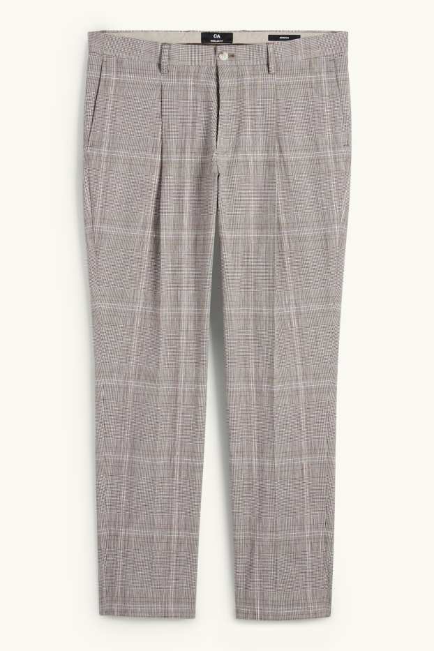Bărbați - Pantaloni modulari cu conținut de in - regular fit - stretch - gri