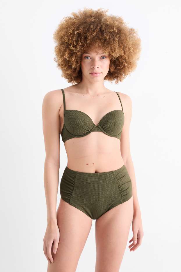 Dona - Calces de biquini - high waist - LYCRA® XTRA LIFE™ - verd fosc