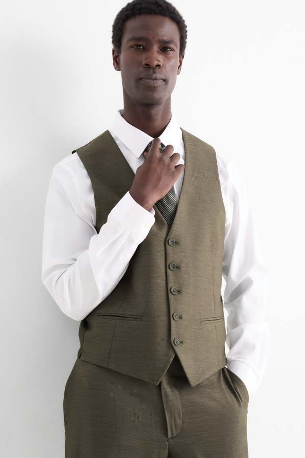 Men - Suit with tie - slim fit - 4 piece - green