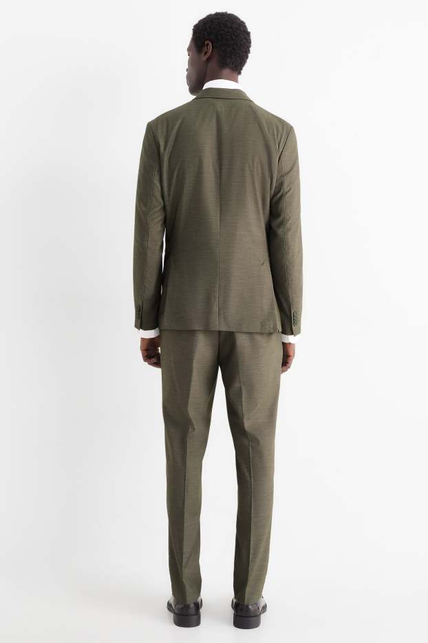 Men - Suit with tie - slim fit - 4 piece - green