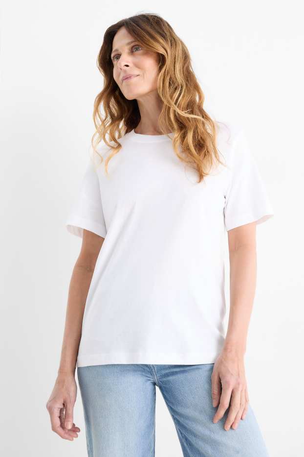 Donna - T-shirt - regular fit - bianco