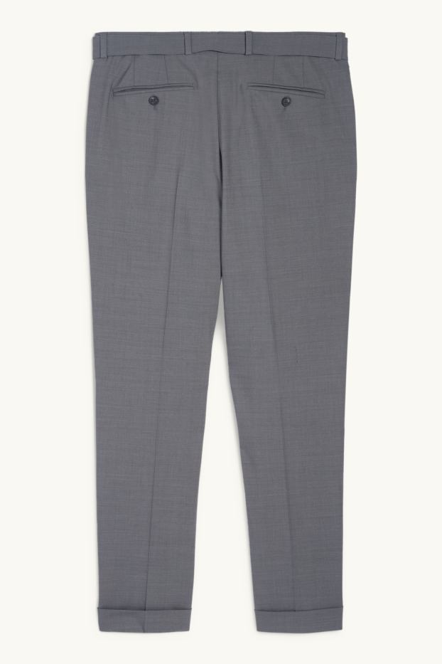 Men - Mix & match suit trousers - regular fit - 4 Way Stretch - new wool blend - gray