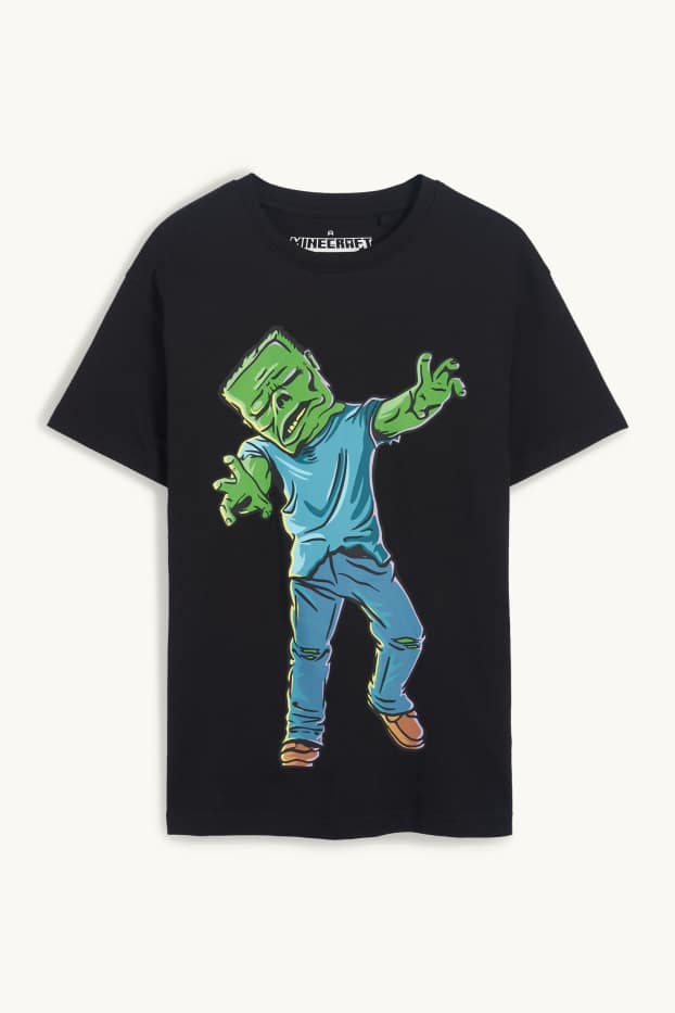 Kinderen: jongens - Minecraft - T-shirt - zwart