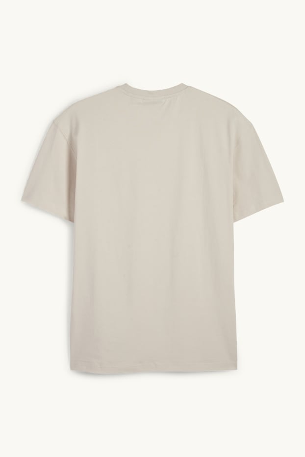 Heren - T-shirt - relaxed fit - Fender - licht beige