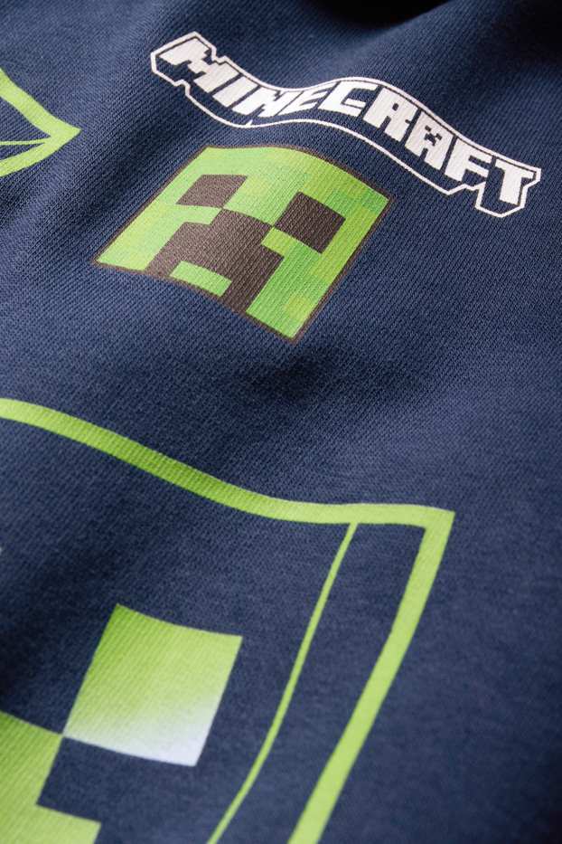 Enfants garçons - Minecraft - sweat à capuche - bleu foncé