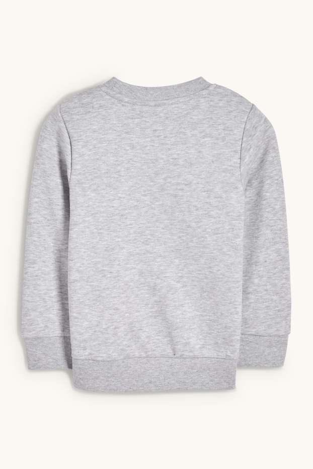 Niños - Sonic - sudadera - brillos - gris claro jaspeado