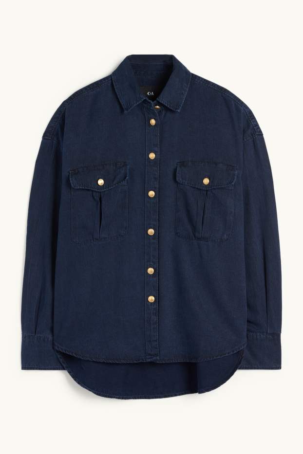 Femei - Bluză din denim - denim-albastru închis