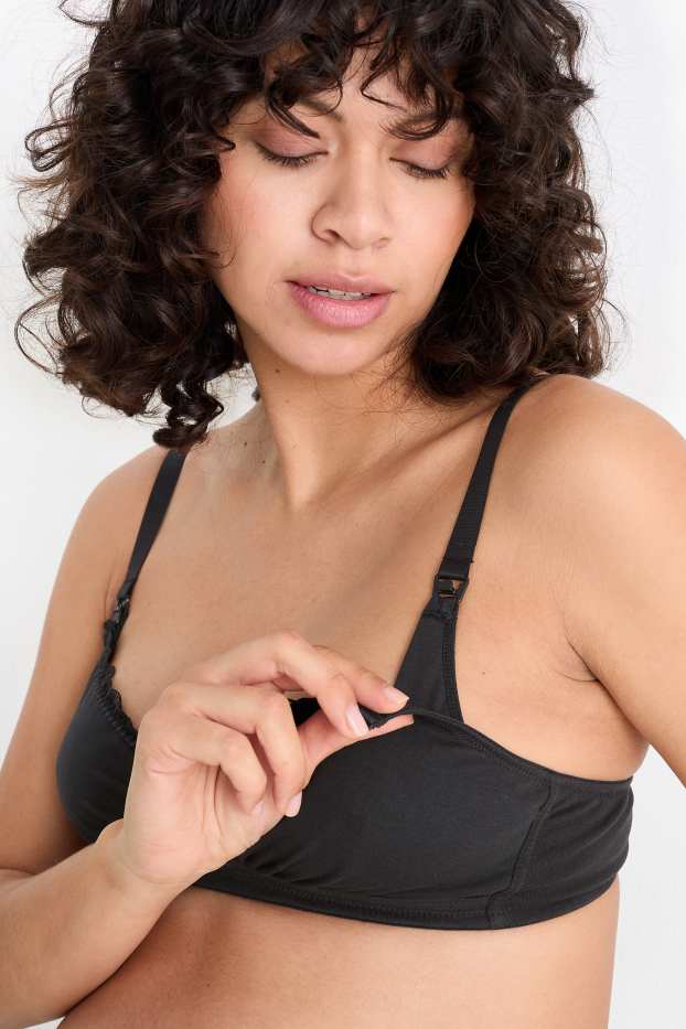 Femei - Multipack 2 buc. - sutien pentru alăptare fără armătură - negru