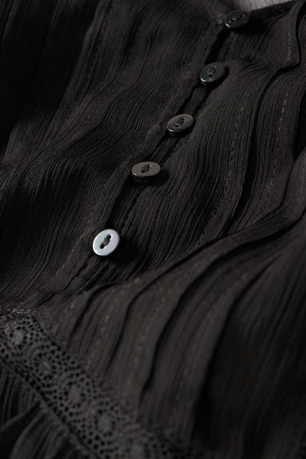 Femmes - Robe en mousseline - noir