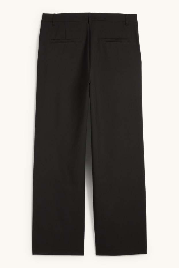 Femmes - Pantalon de toile - low waist - baggy fit - noir