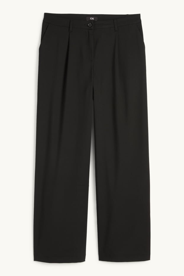 Femmes - Pantalon de toile - low waist - baggy fit - noir