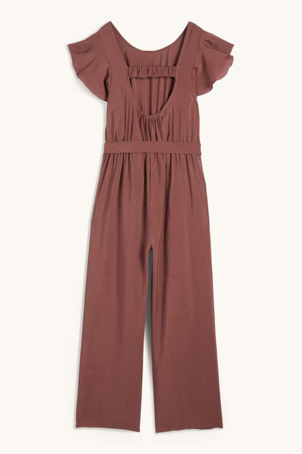 Kinderen: meisjes - Jumpsuit - donkerbruin