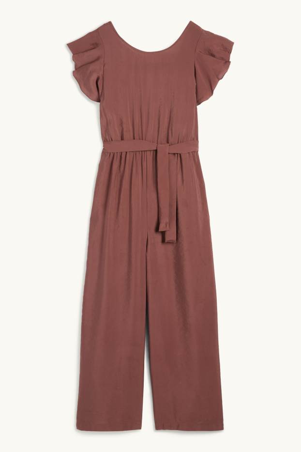 Kinderen: meisjes - Jumpsuit - donkerbruin
