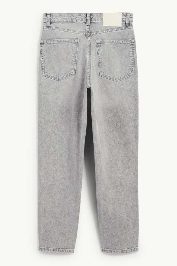 Donna - Mom jeans - vita alta - LYCRA® - jeans grigio chiaro