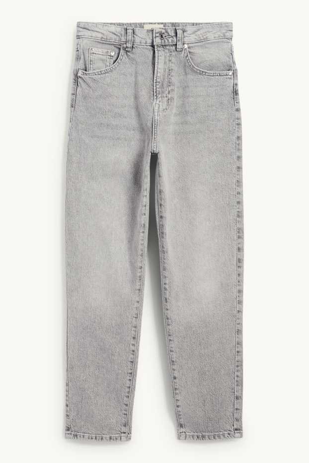 Donna - Mom jeans - vita alta - LYCRA® - jeans grigio chiaro