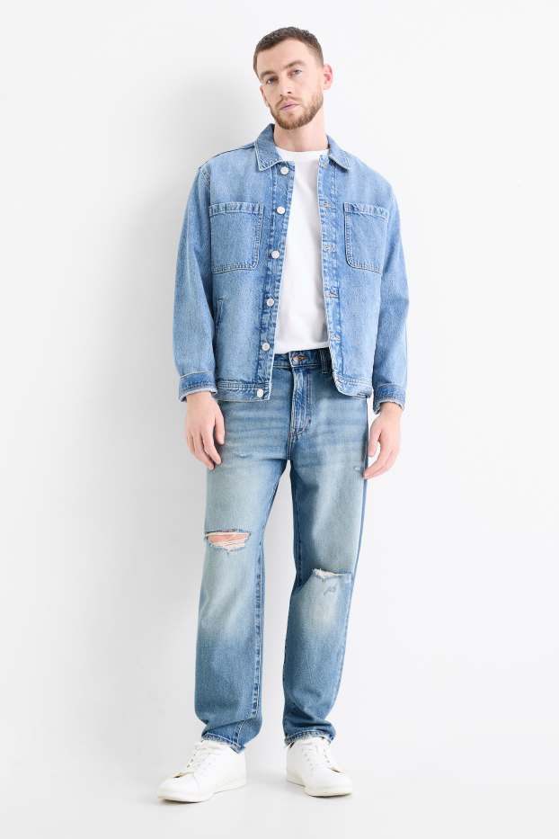 Men - Relaxed tapered jeans - blue denim