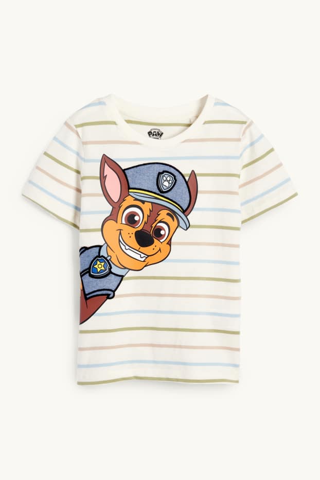 Bambini - T-shirt - PAW Patrol - Chase - a righe - bianco crema