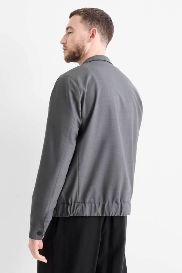 Home - Caçadora - Flex - mescla de llana verge - gris