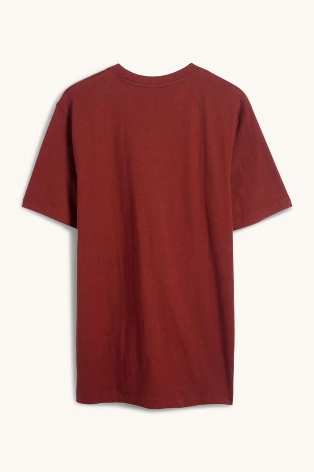 Hommes - T-shirt - regular fit - bordeaux