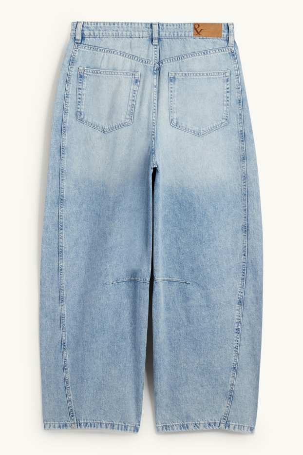 Dámské - Balloon jeans - mid waist - džíny - světle modré