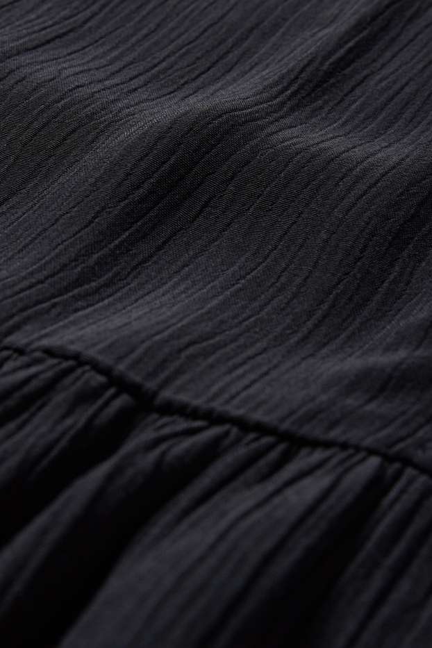 Women - Viscose A-line dress - black