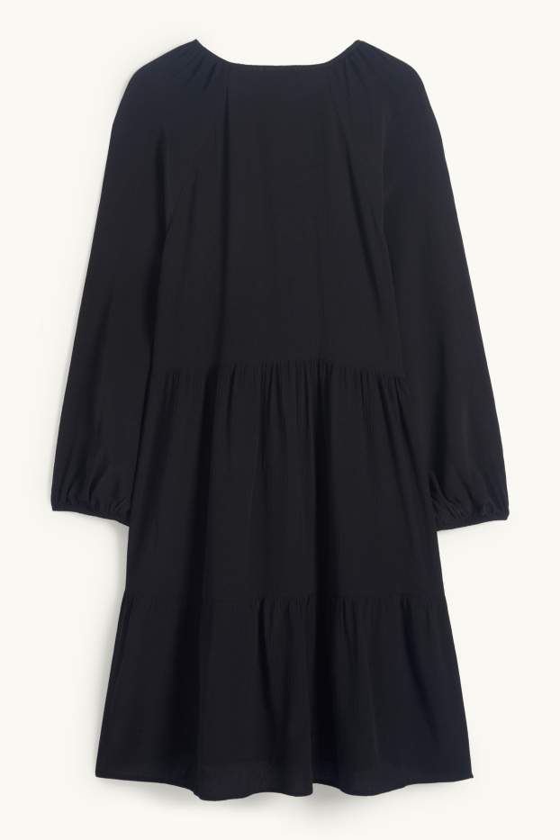 Women - Viscose A-line dress - black