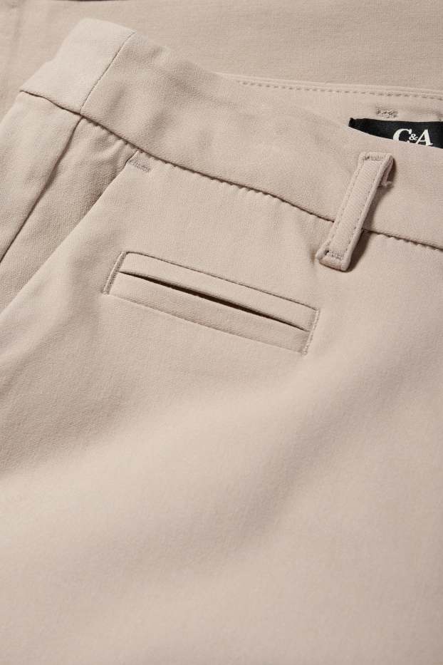 Damen - Caprihose - Mid Waist - Slim Fit - beige