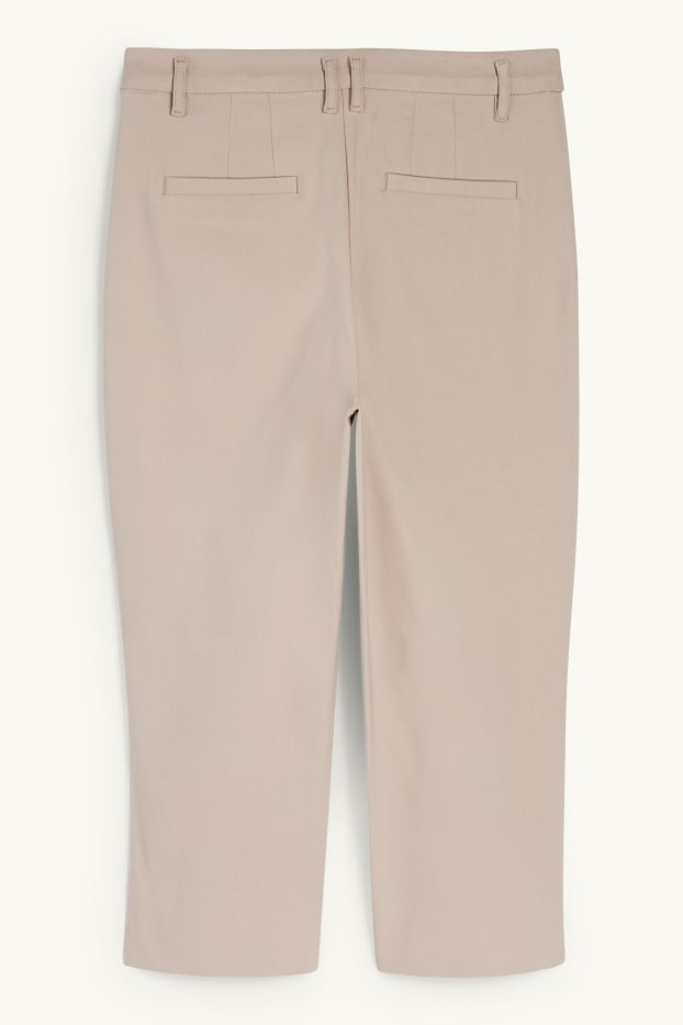Damen - Caprihose - Mid Waist - Slim Fit - beige