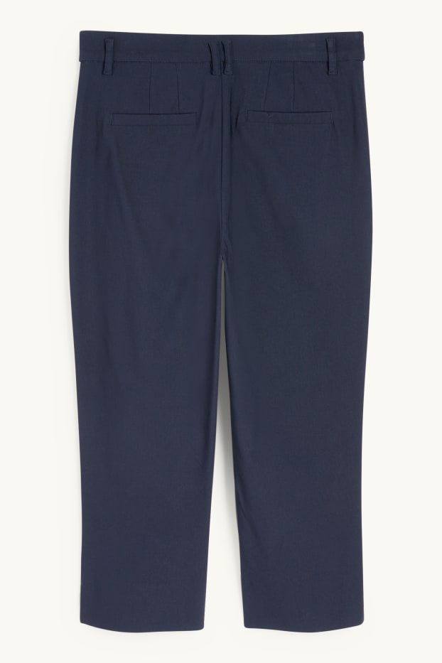 Mujer - Pantalón pirata - mid waist - slim fit - azul oscuro