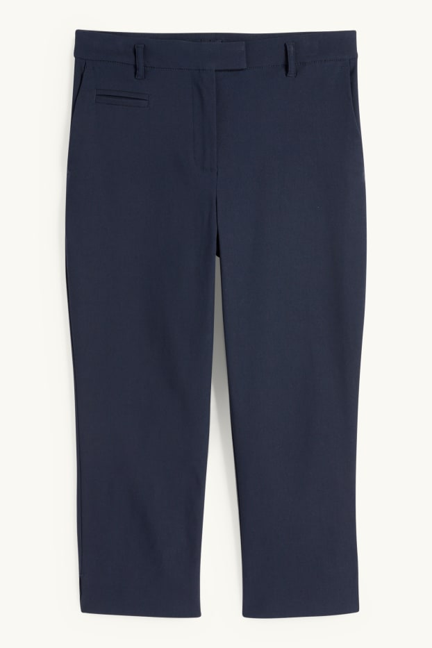 Mujer - Pantalón pirata - mid waist - slim fit - azul oscuro