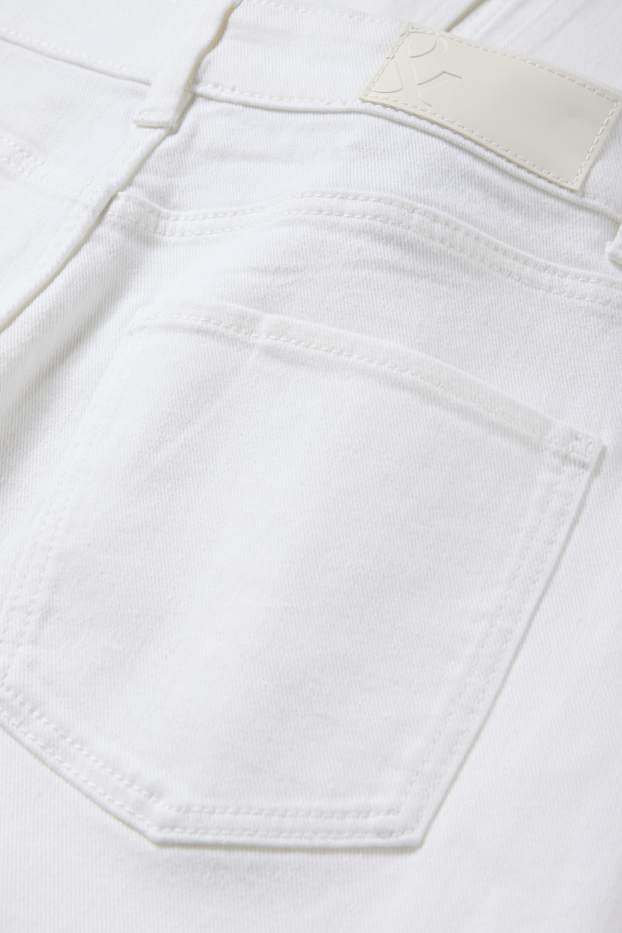 Women - Denim skirt - white