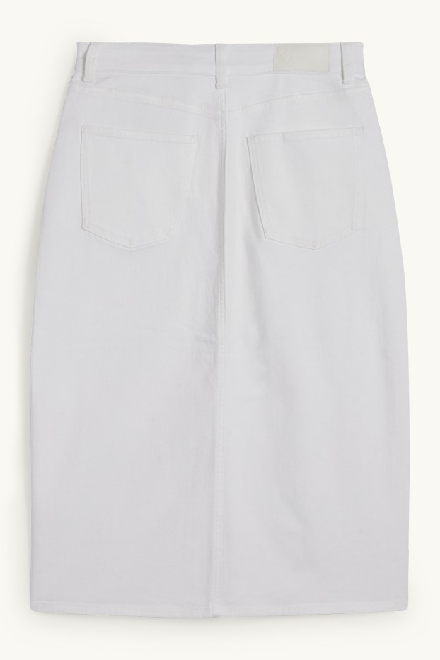 Women - Denim skirt - white