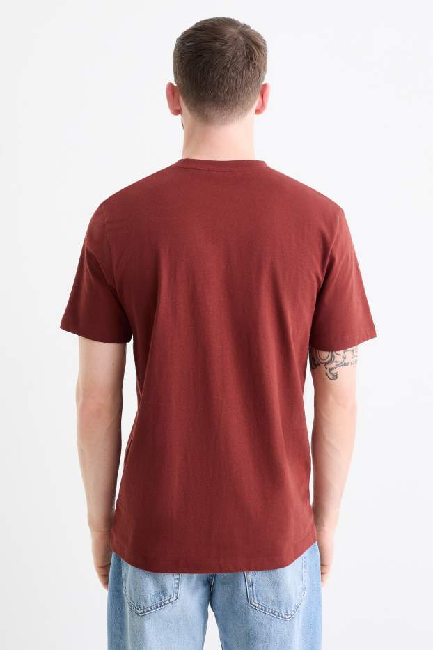 Hommes - T-shirt - regular fit - bordeaux
