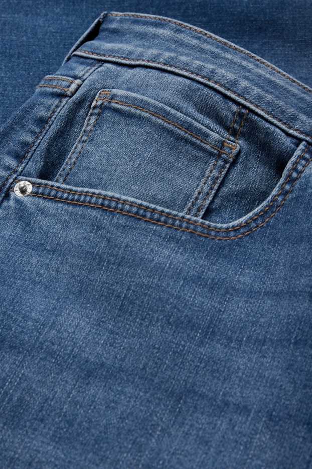 Women - Slim jeans - mid-rise waist - blue denim