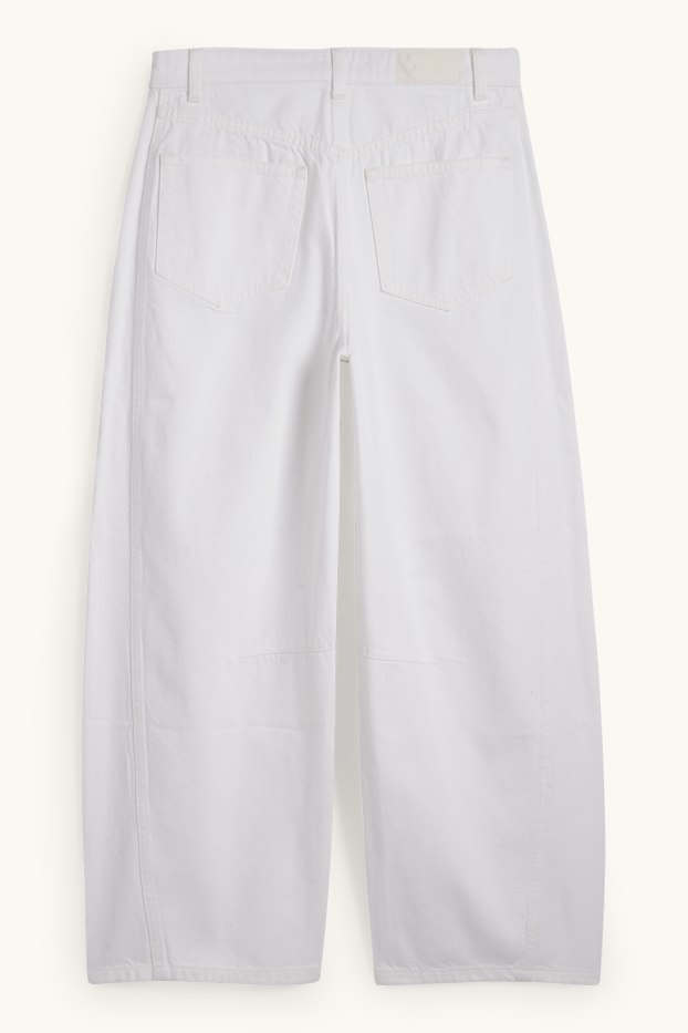 Femmes - Balloon jean - mid waist - blanc