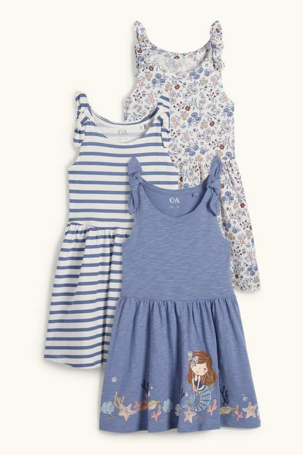 Nena - Paquet de 3 - sirena marina - vestit - blau
