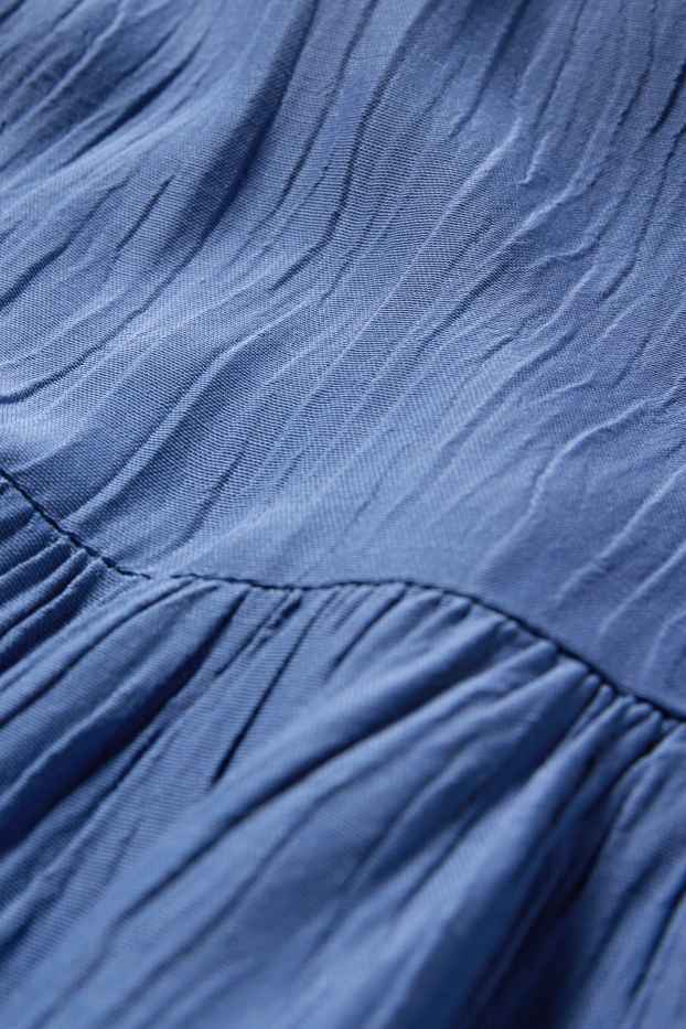 Femmes - Robe évasée en viscose - bleu
