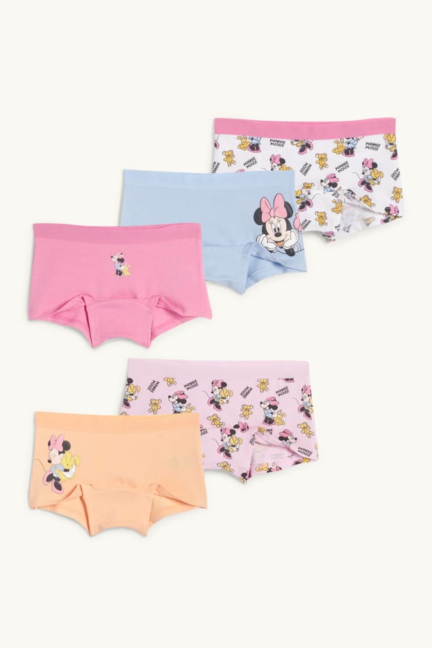 Enfants filles - Lot de 5 - Minnie Mouse - caleçons - rose
