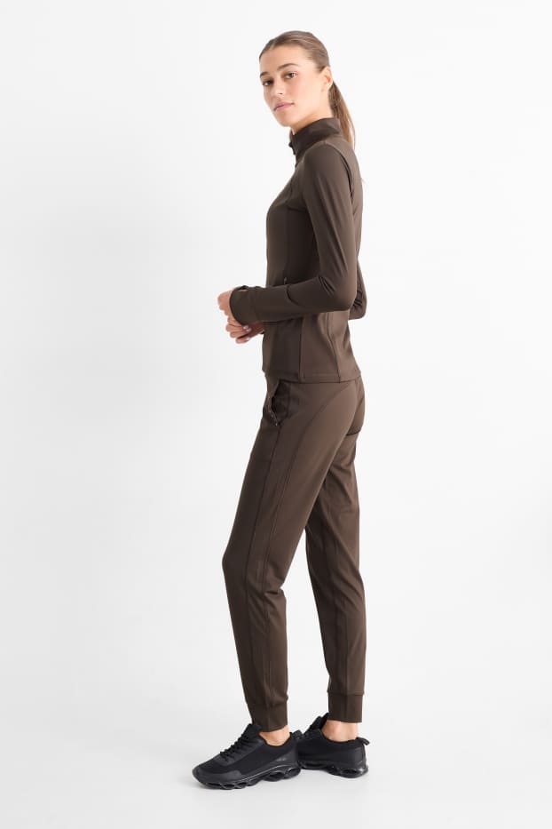 Femmes - Pantalon de jogging de sport - 4 Way Stretch - protection UV - marron