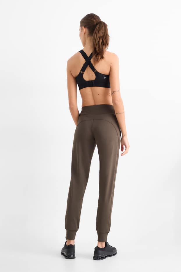 Femmes - Pantalon de jogging de sport - 4 Way Stretch - protection UV - marron